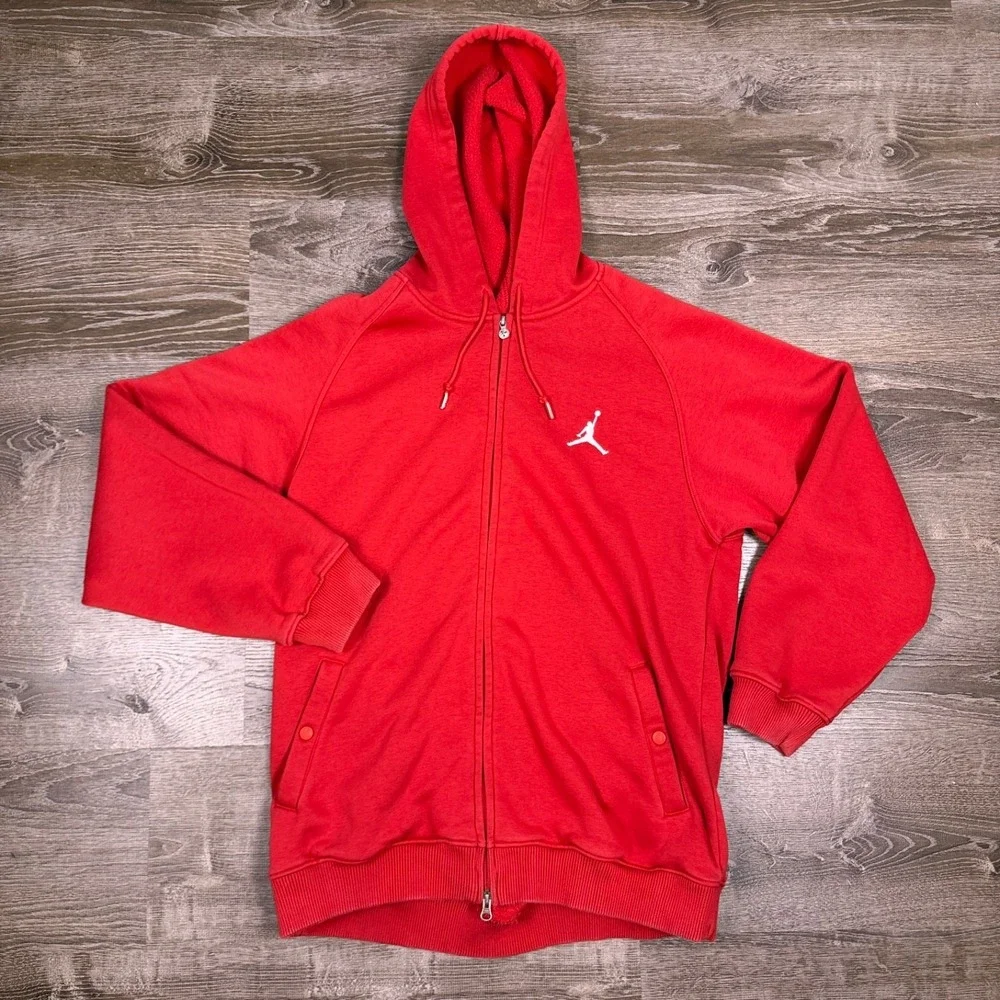 Jordan Mens L Retro 5 Vintage Red Hoodie 
